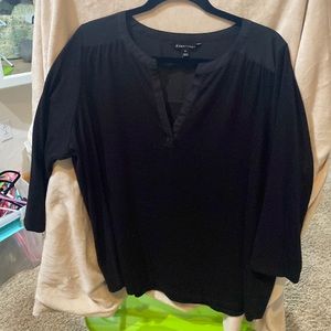 2X hawthorn 3/4 length sleeve shirt made of rayon, polyester, spandex